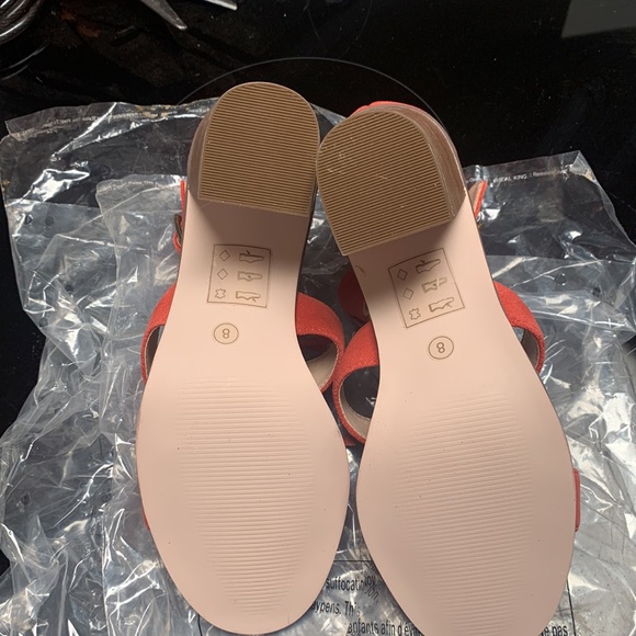 Brand New Sole Society chili Red 3 in Block heel sandals - Picture 2 of 2